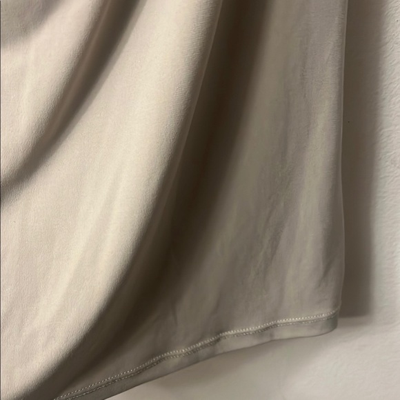 Calvin Klein Tan Draped Tank Top with Elegant Cowl Neck pit-pit 22" lgth 22.5" - Picture 9 of 10